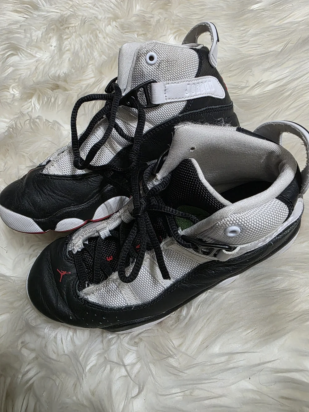 Kids Black and White Basketball Shoes - Jordan Style